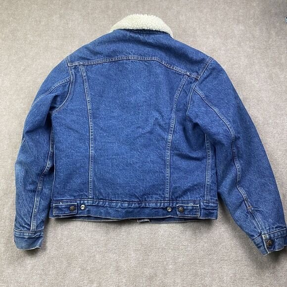 Levis Trucker Jacket M Blue Sherpa Lined Vintage Denim Made in USA 70s/80s - Picture 13 of 16